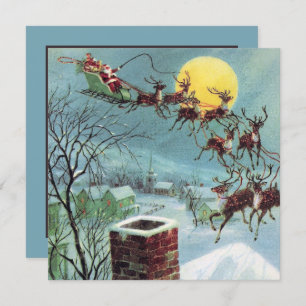 Retro Vintage Weihnachten Weihnachten Zusatzinform Einladung