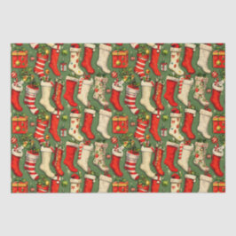 Retro Vintage Weihnachts-Strümpfe Seidenpapier
