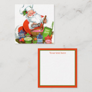 retro vintage Weihnachtsbacken Santa Text hinzufüg Mitteilungskarte