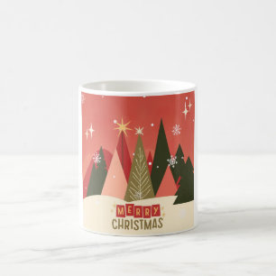 Retro-/Vintage-Weihnachtsbaum Kaffeetasse