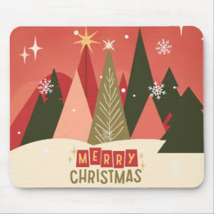 Retro-/Vintage-Weihnachtsbaum Mousepad