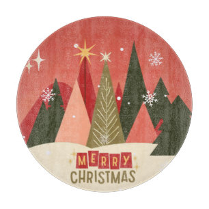 Retro-/Vintage-Weihnachtsbaum Schneidebrett