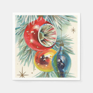 Retro Vintage Weihnachtsbirne Party Servietten