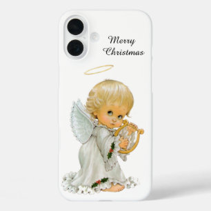 Retro-Vintage-Weihnachtsengel iPhone 16 Plus Hülle