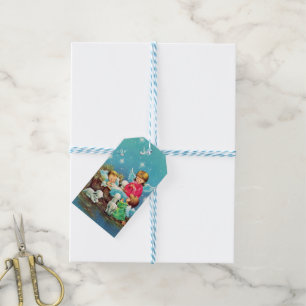 retro vintage Weihnachtsengel Feiertage Geschenkanhänger