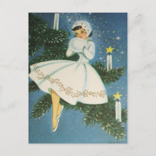 Retro Vintage Weihnachtsfeiertag Feiertagspostkarte