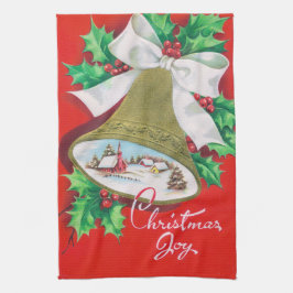 Retro Vintage Weihnachtsfeiertags-Küchentuchglocke Handtuch