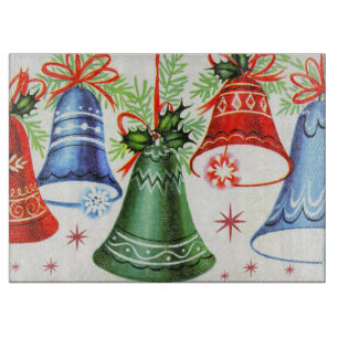 Retro Vintage Weihnachtsglocken Festtags-Schneidev Schneidebrett