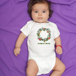 Retro Vintage Weihnachtskreide Familienname Custom Baby Strampler