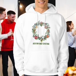 Retro Vintage Weihnachtskreide Familienname Custom Hoodie