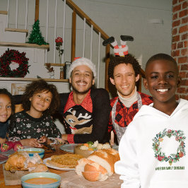 Retro Vintage Weihnachtskreide Familienname Custom Hoodie