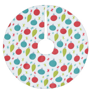 Retro Vintage Weihnachtsschmuck Gemustert Polyester Weihnachtsbaumdecke