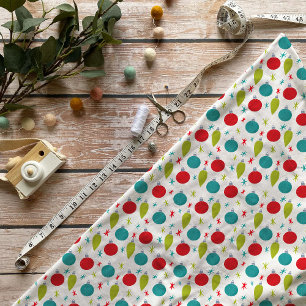 Retro Vintage Weihnachtsschmuck Gemustert Stoff