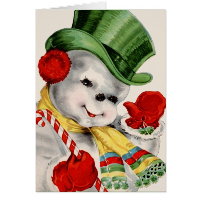 Retro Vintage Weihnachtsschneemann individuell anp (Vorne)