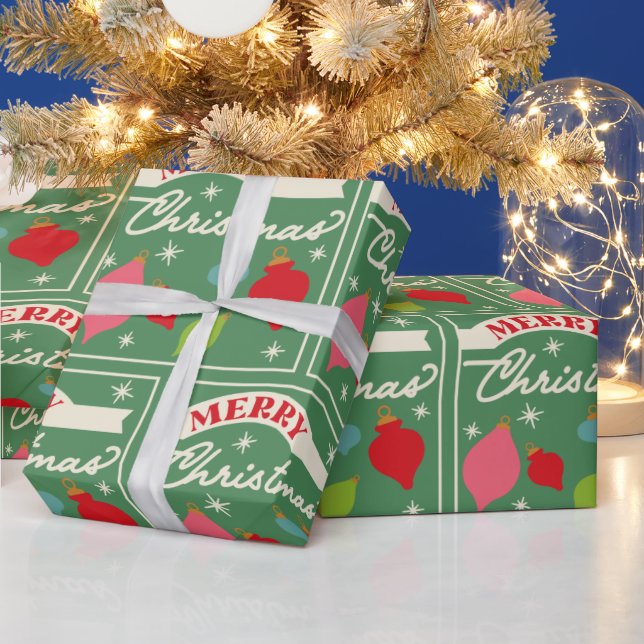 Retro Vintage Weihnachtswrapping Paper Geschenkpapier (Feiertage)