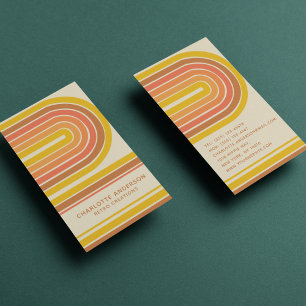 Retro Vintage-Welle Abstract Trendy Name Visitenkarte
