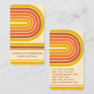 Retro Vintage-Welle Abstract Trendy Name Visitenkarte
