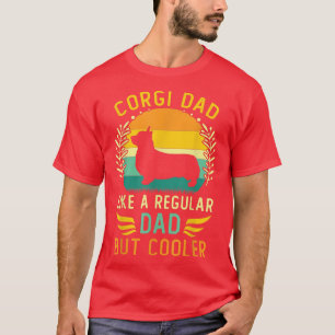 Retro Vintage Welsh Corgi Vater Vatertag  T-Shirt