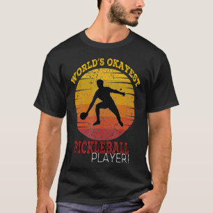 Retro Vintage Weltweit Okayester Pickleball-Spiele T-Shirt