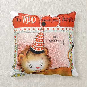 Retro Vintage Wildnis über dich Valentine Kissen