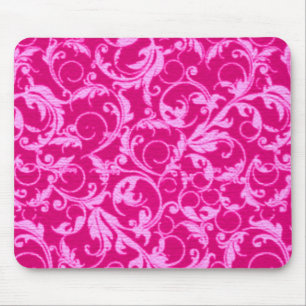 Retro-Vintage-Wirbel Hot Pink Mauspad