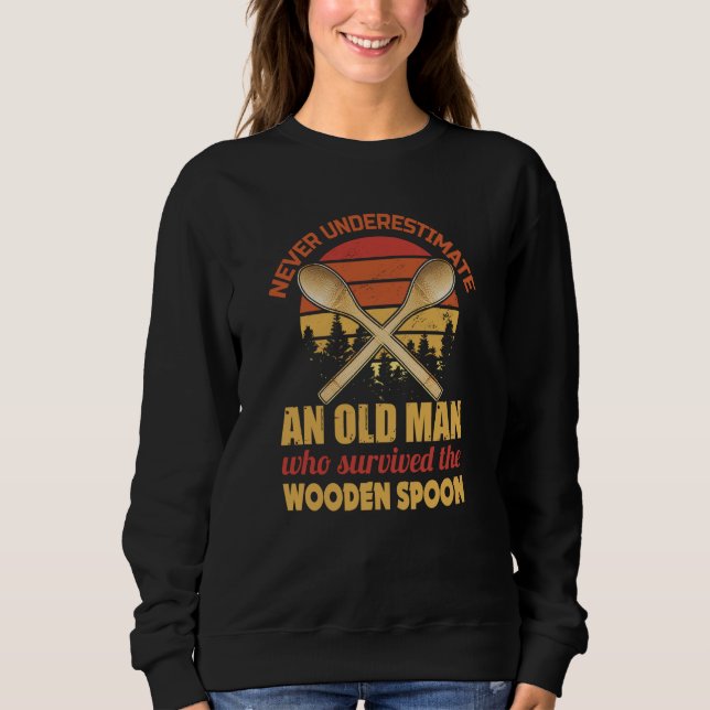 Retro Vintage Wooden Spoon Survivor  1 Sweatshirt (Vorderseite)