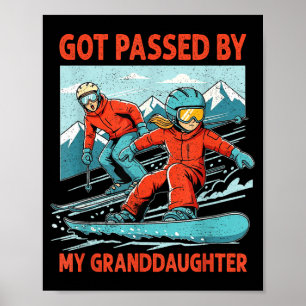 Retro Vintage Wurde Von Meiner Enkelin Getreten Lu Poster