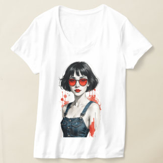 Retro Vintage Y2K Damen T-Shirt – 80er 90er Pop Ar