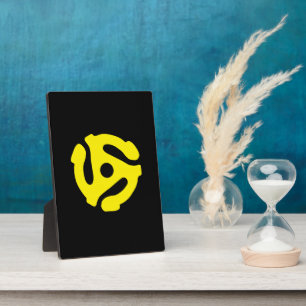 Retro Vintage Yellow 45 spacer DJ Fotoplatte