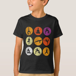 Retro Vintage Yoga Liebhaber Geschenk Mit Yoga Pos T-Shirt