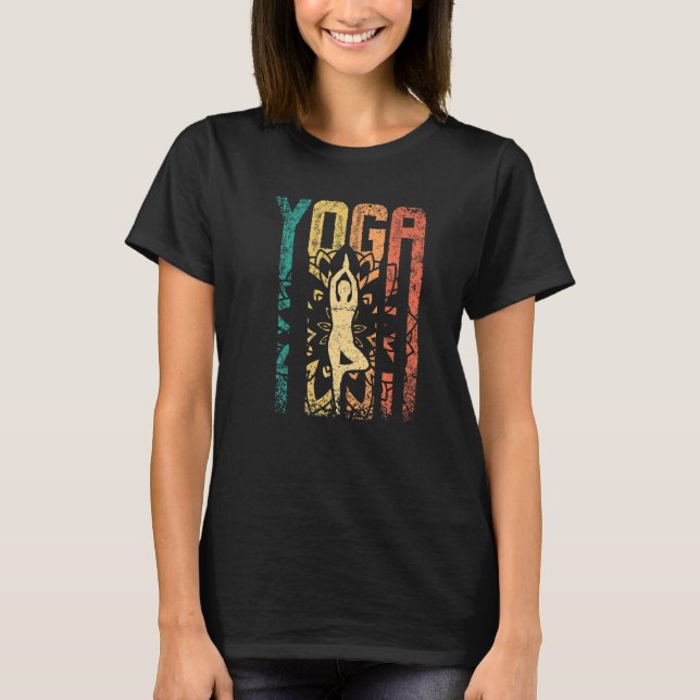 Retro Vintage Yoga T-Shirt (Vorderseite)