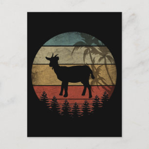 RETRO-VINTAGE-ZIEGE POSTKARTE