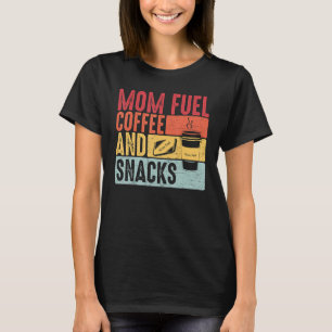 Retro Vintage Zitate Mama Kraftstoffkaffee und T-Shirt