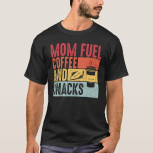 Retro Vintage Zitate Mama Kraftstoffkaffee und T-Shirt