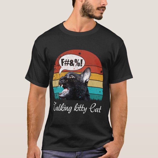 Retro vintagealking Kitty Cat gift boy T-Shirt (Vorderseite)