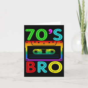 Retro Vintagen 70er Jahre Bro zu Halloween Familie Karte