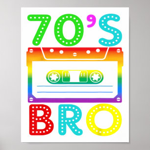 Retro Vintagen 70er Jahre Bro zu Halloween Familie Poster