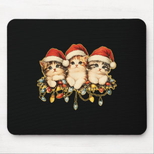 Retro Vintagen 90er Cat Xmas Weihnachten 1 Mousepad