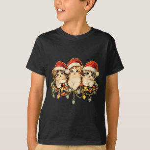 Retro Vintagen 90er Cat Xmas Weihnachten 1 T-Shirt