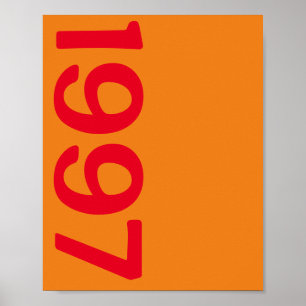 Retro Vintagen 90er Jahre Personalisiertes Jahr Poster