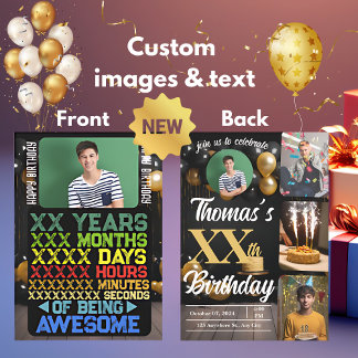 Retro Vintagen Personalisierten Jahre Geburtstag Einladung