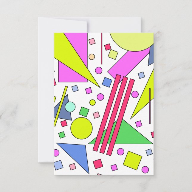 Retro Vintager 80er und 90er-Jahre-Stil Dankeskarte (Vorderseite)