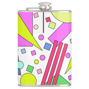 Retro Vintager 80er und 90er-Jahre-Stil Flachmann