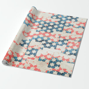 Retro-Vintager, abstrakter Patchwork-Hintergrund Geschenkpapier