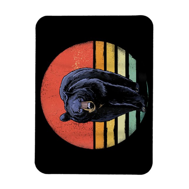 Retro Vintager Bär Magnet (Vertikal)