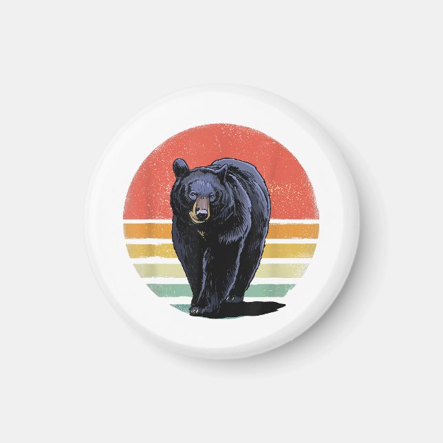 Retro Vintager Bär Magnet (Vorne)