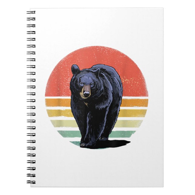 Retro Vintager Bär Notizblock (Vorderseite)
