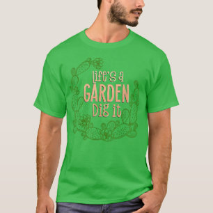 Retro Vintager Bauer Geschenk Leben ist Garten gra T-Shirt