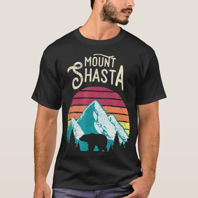 Retro Vintager Berg Shasta T-Shirt (Vorderseite)