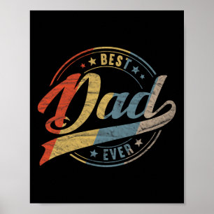 Retro Vintager bester Vater je Vater Vater Vater V Poster